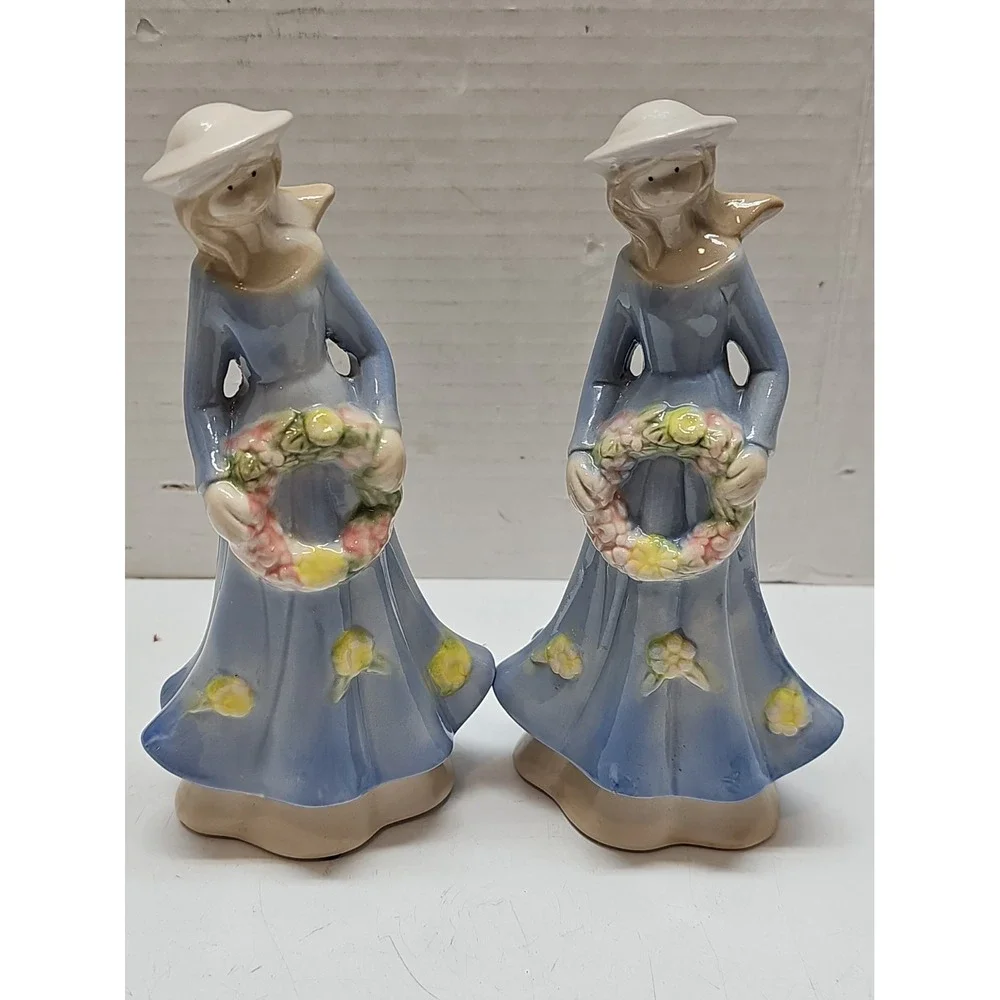 Greenbrier International Porcelain Young Lady with Wreath~6.75
